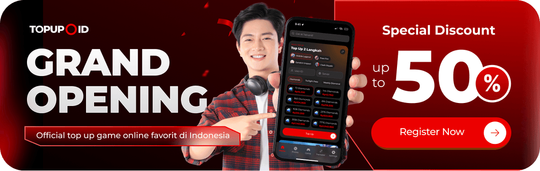 GRAND OPENING TOPUP⭕️ID – DISKON HINGGA 50%! 🎮